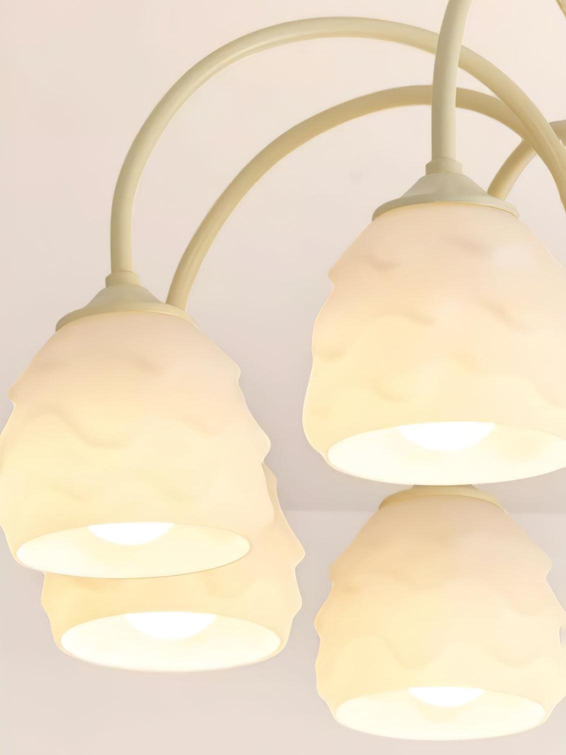 Veluissa Kroonluchter Melting Ice Cream Romig glas