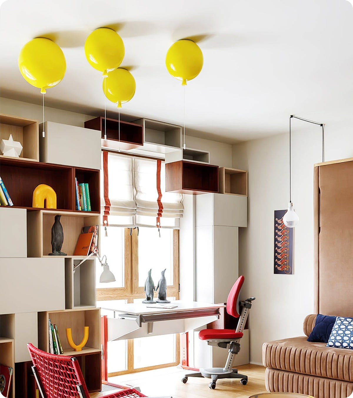 Elaron hanglamp ballonvorm speels