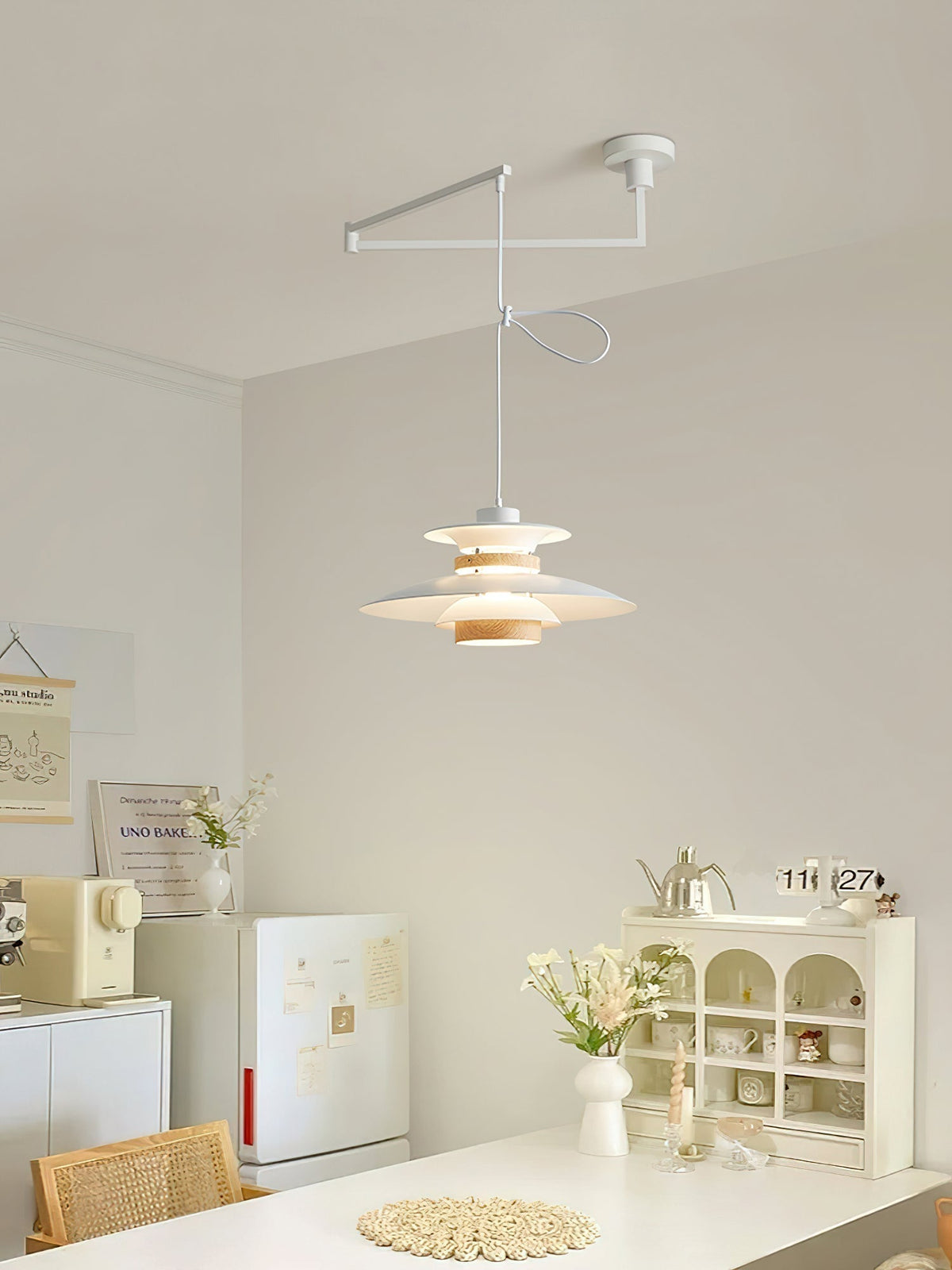 Sylania hanglamp van staal en hout