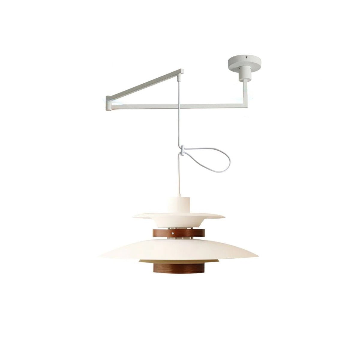 Sylania hanglamp van staal en hout