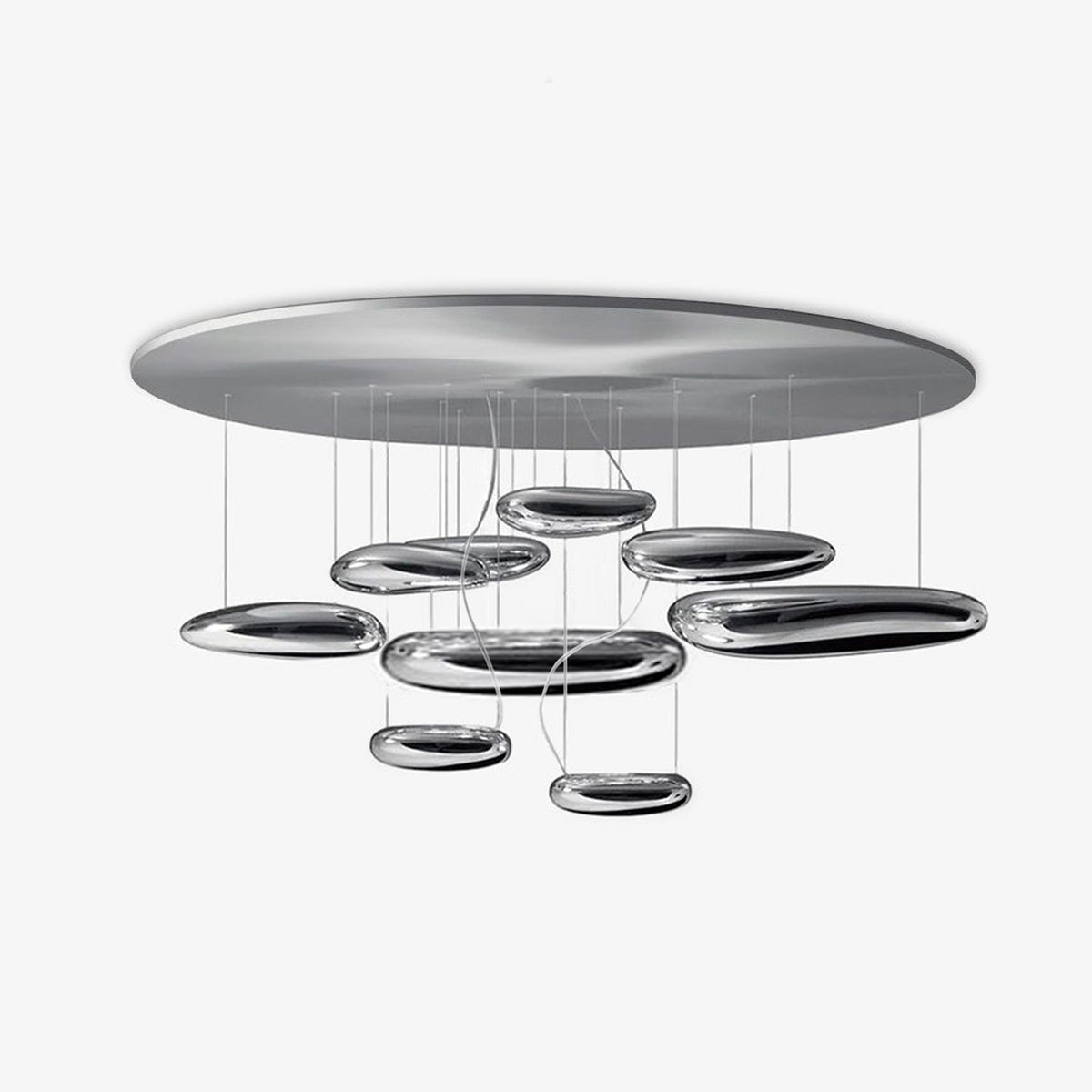 Feririan plafondlamp aluminium kiezels