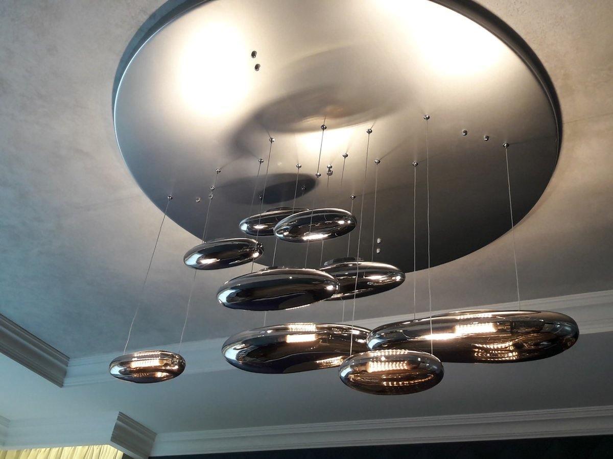 Feririan plafondlamp aluminium kiezels