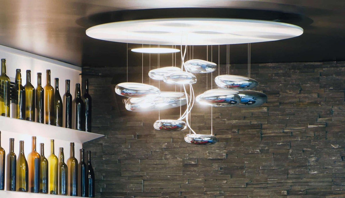 Feririan plafondlamp aluminium kiezels