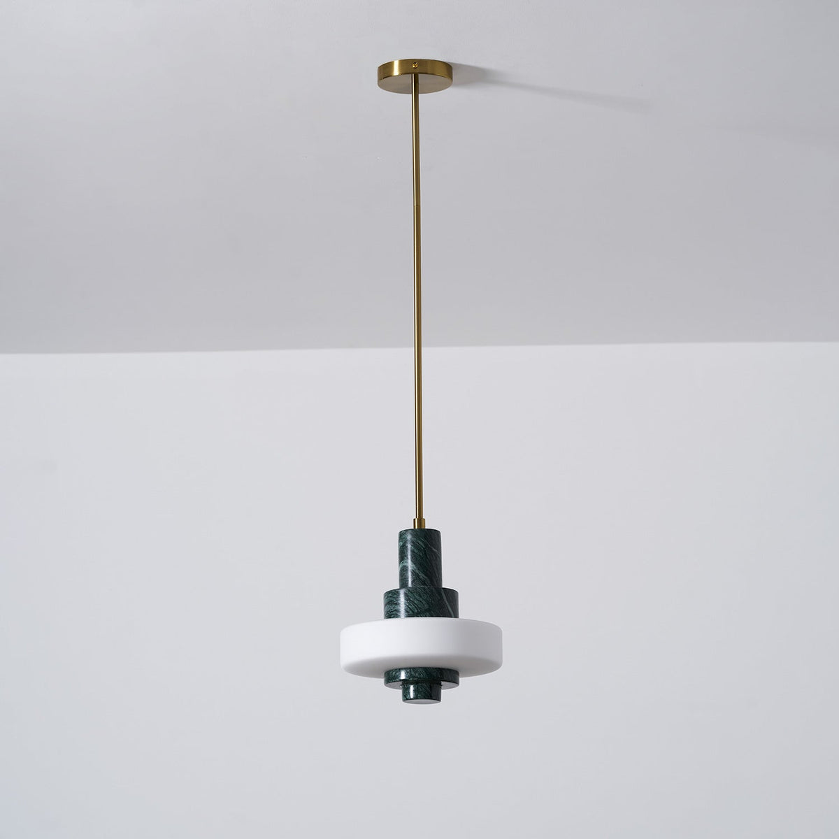Mercury hanglamp met groen marmer