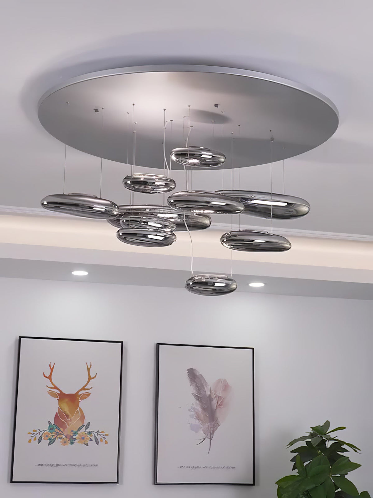 Feririan plafondlamp aluminium kiezels