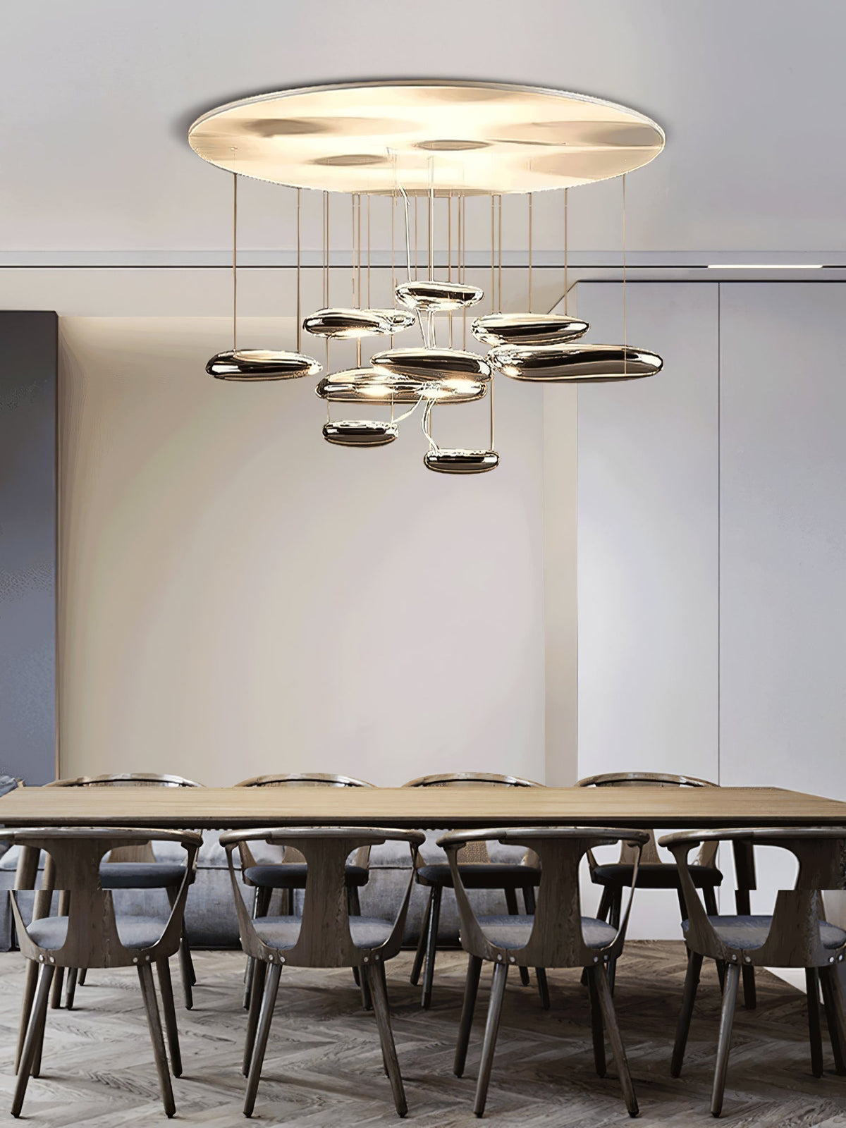 Feririan plafondlamp aluminium kiezels