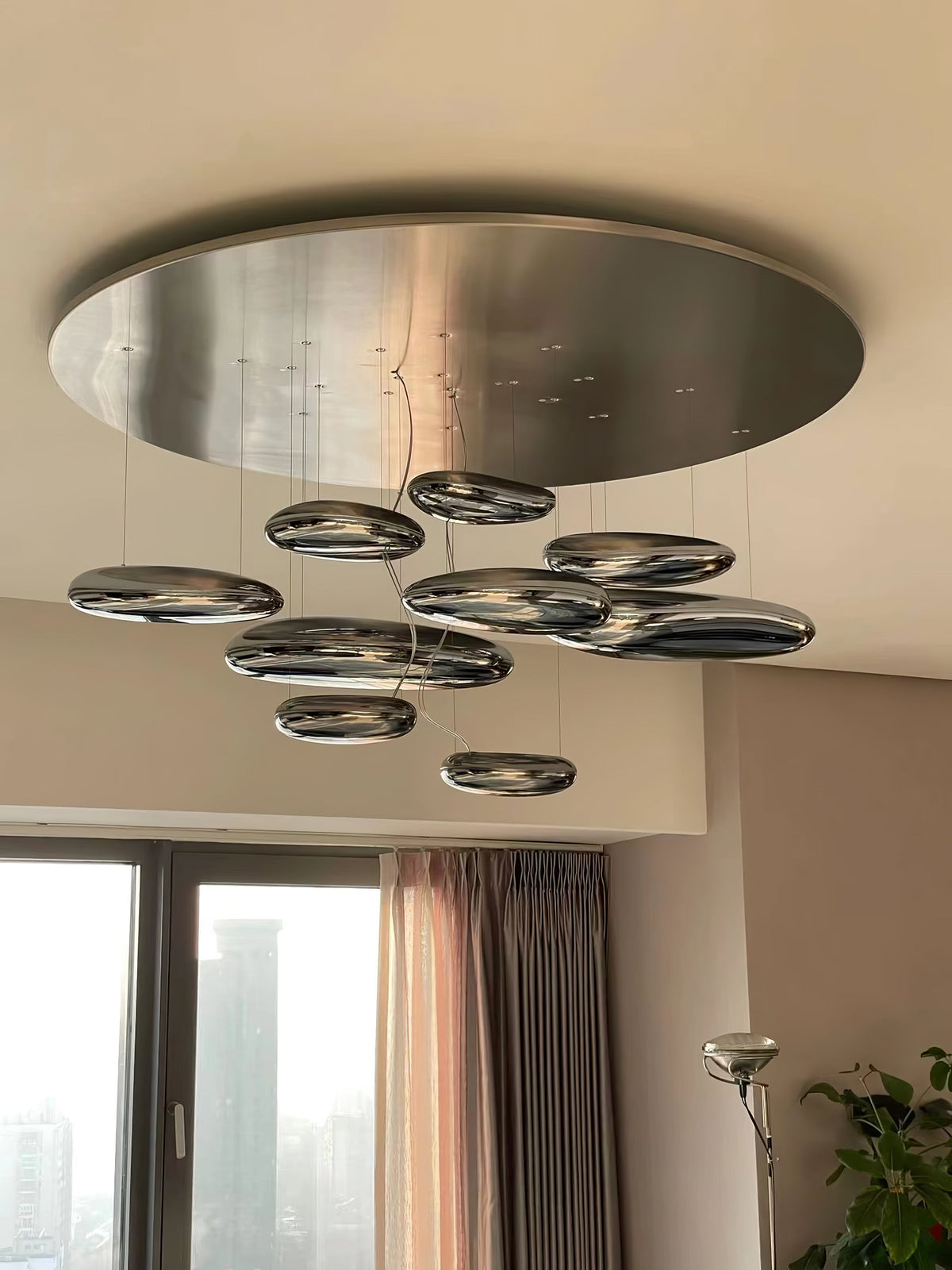 Feririan plafondlamp aluminium kiezels
