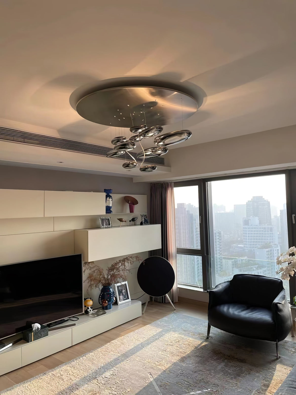 Feririan plafondlamp aluminium kiezels