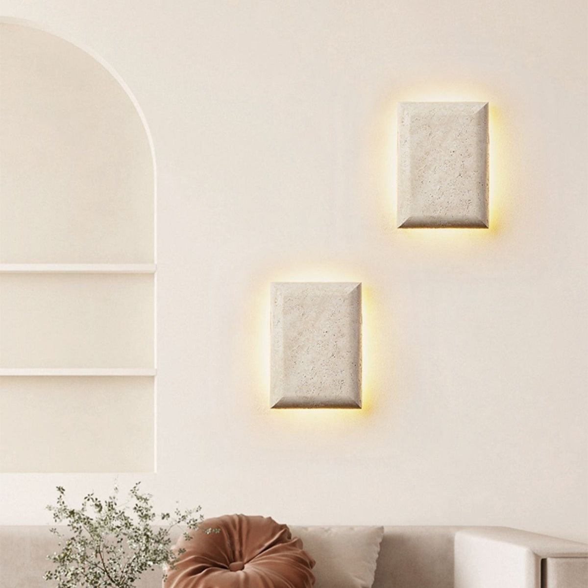 Mesarra travertin wandlamp