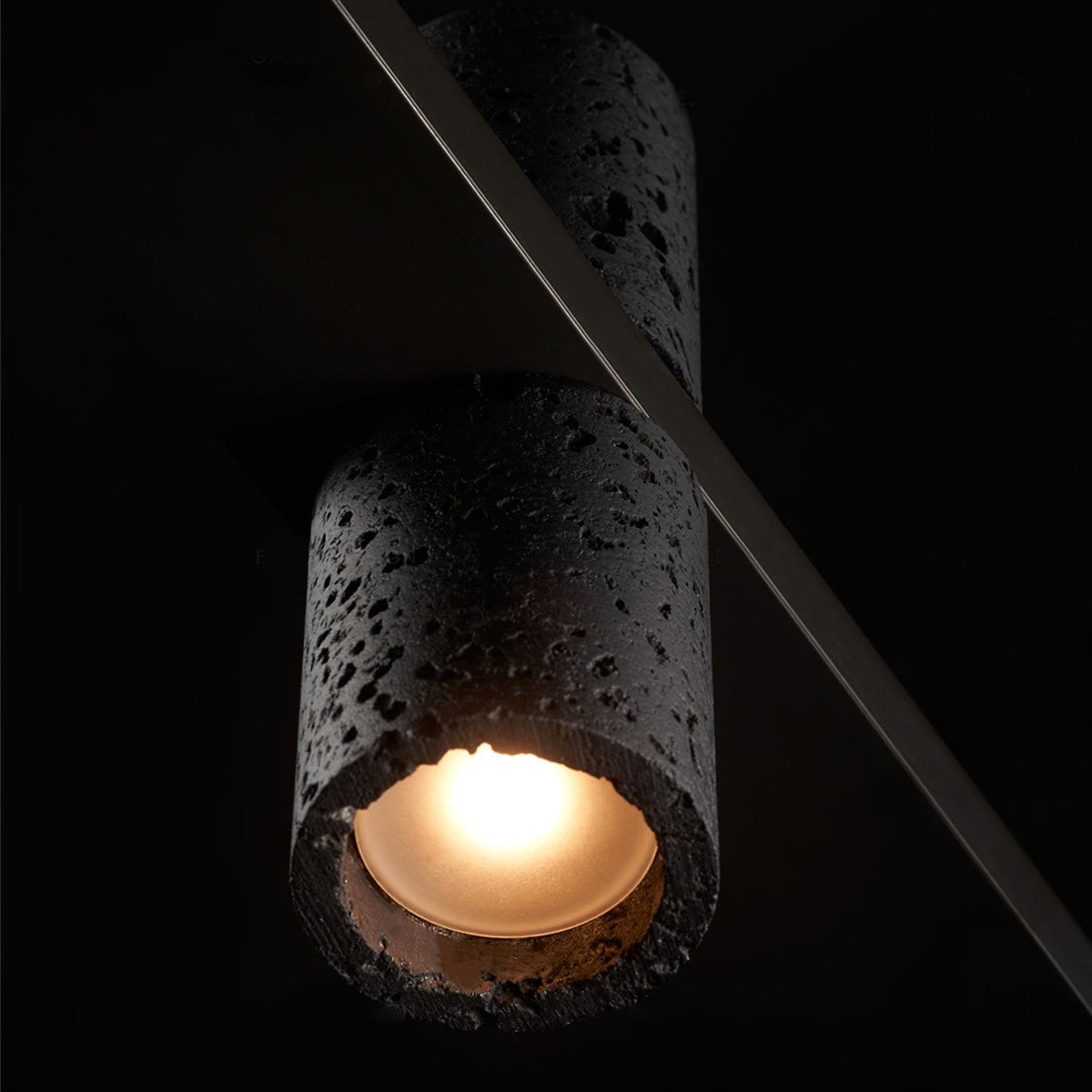 Nernis hanglamp Parallel Zwart travertin Minimalistisch Lineair