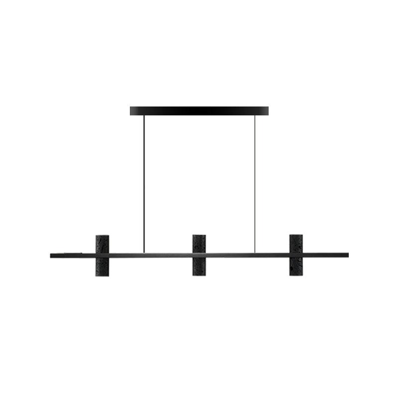 Nernis hanglamp Parallel Zwart travertin Minimalistisch Lineair