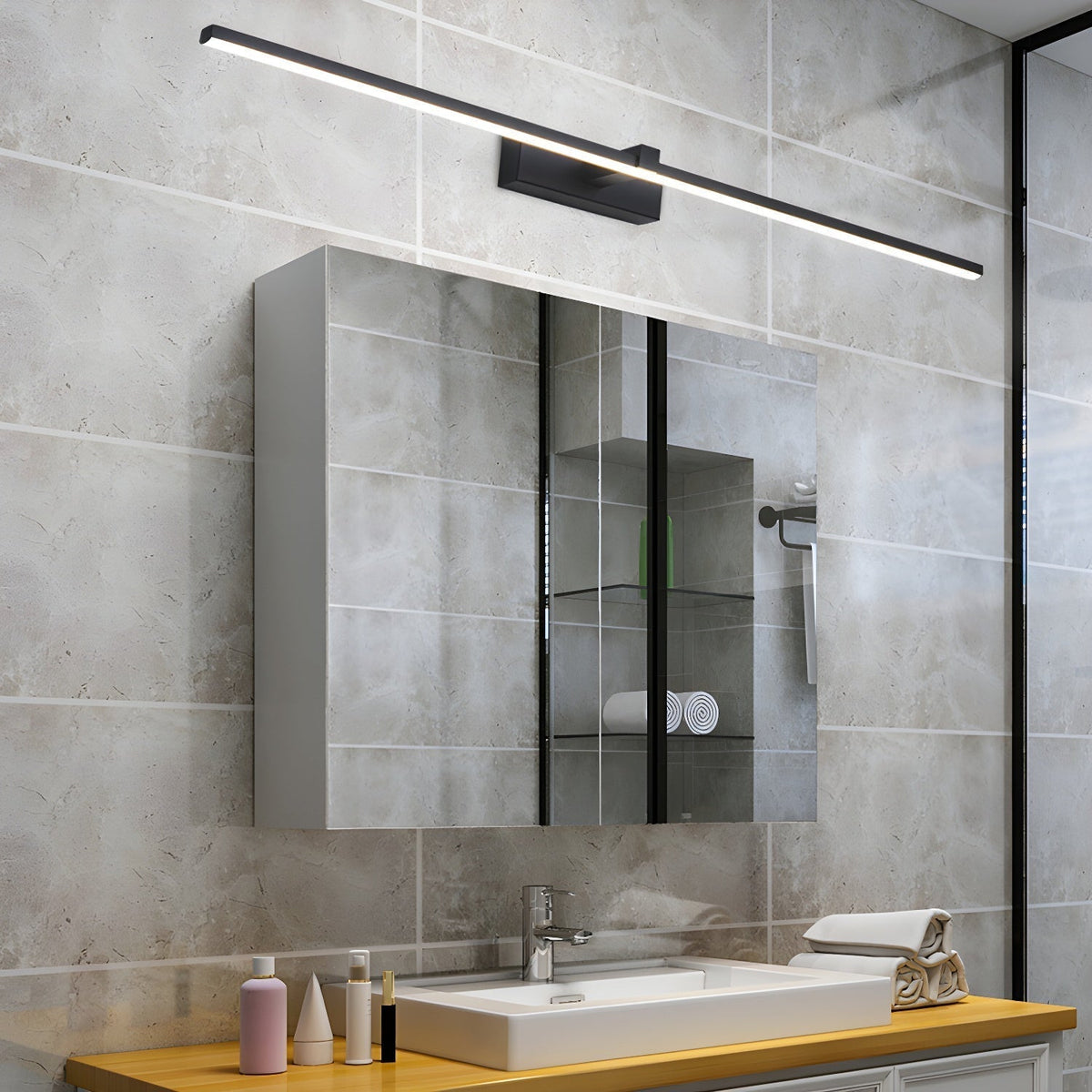 Yume Lineair modern Minimalistisch Spiegel Wandlamp