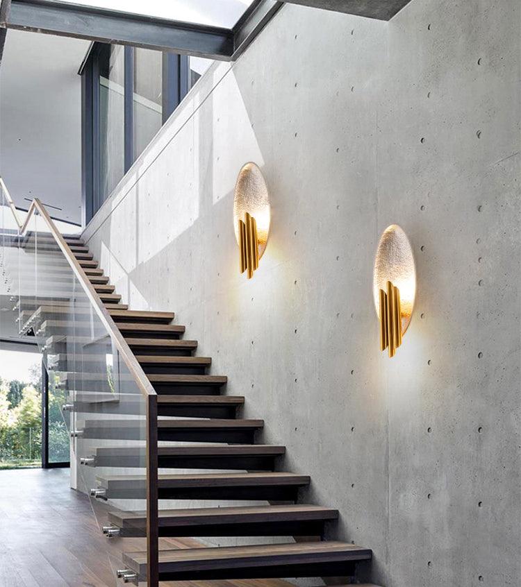 Aurerielle wandlamp Goud Zwart Minimalistisch