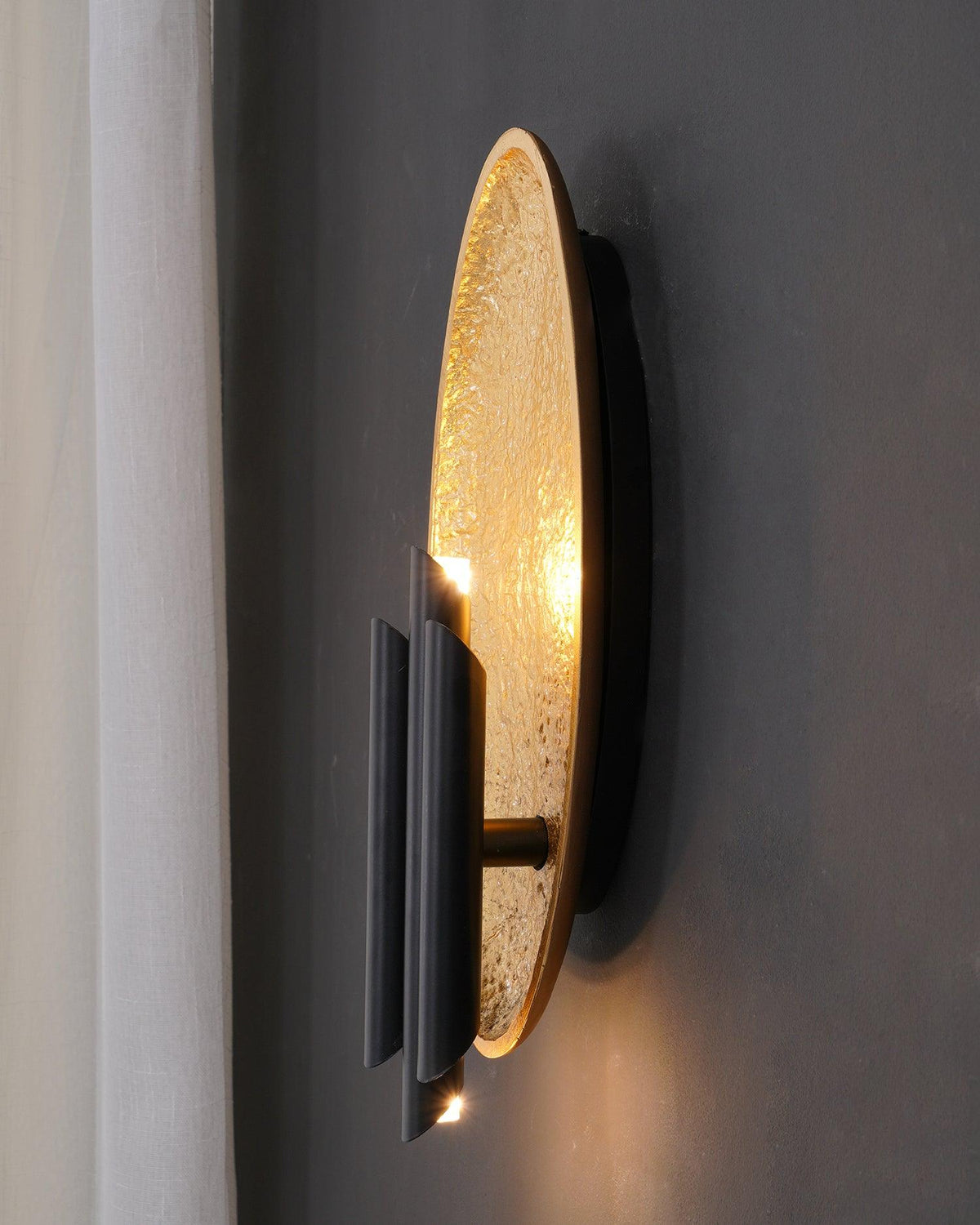 Aurerielle wandlamp Goud Zwart Minimalistisch