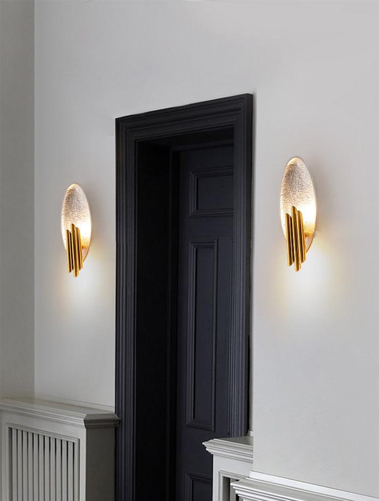 Aurerielle wandlamp Goud Zwart Minimalistisch