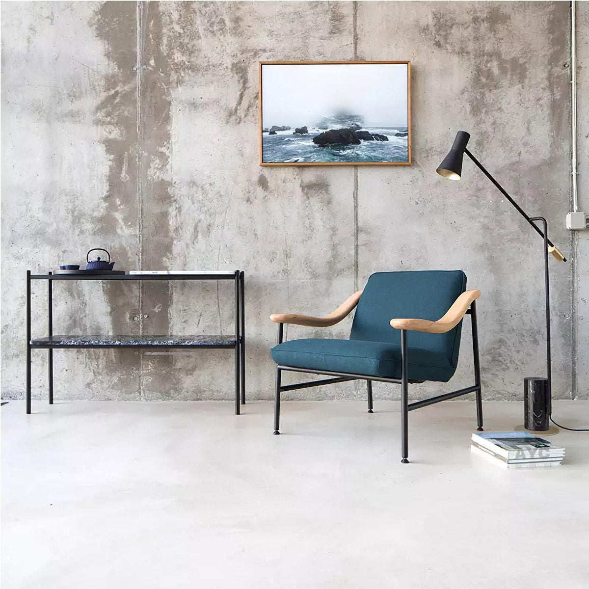 Vosolil vloerlamp in industriële stijl