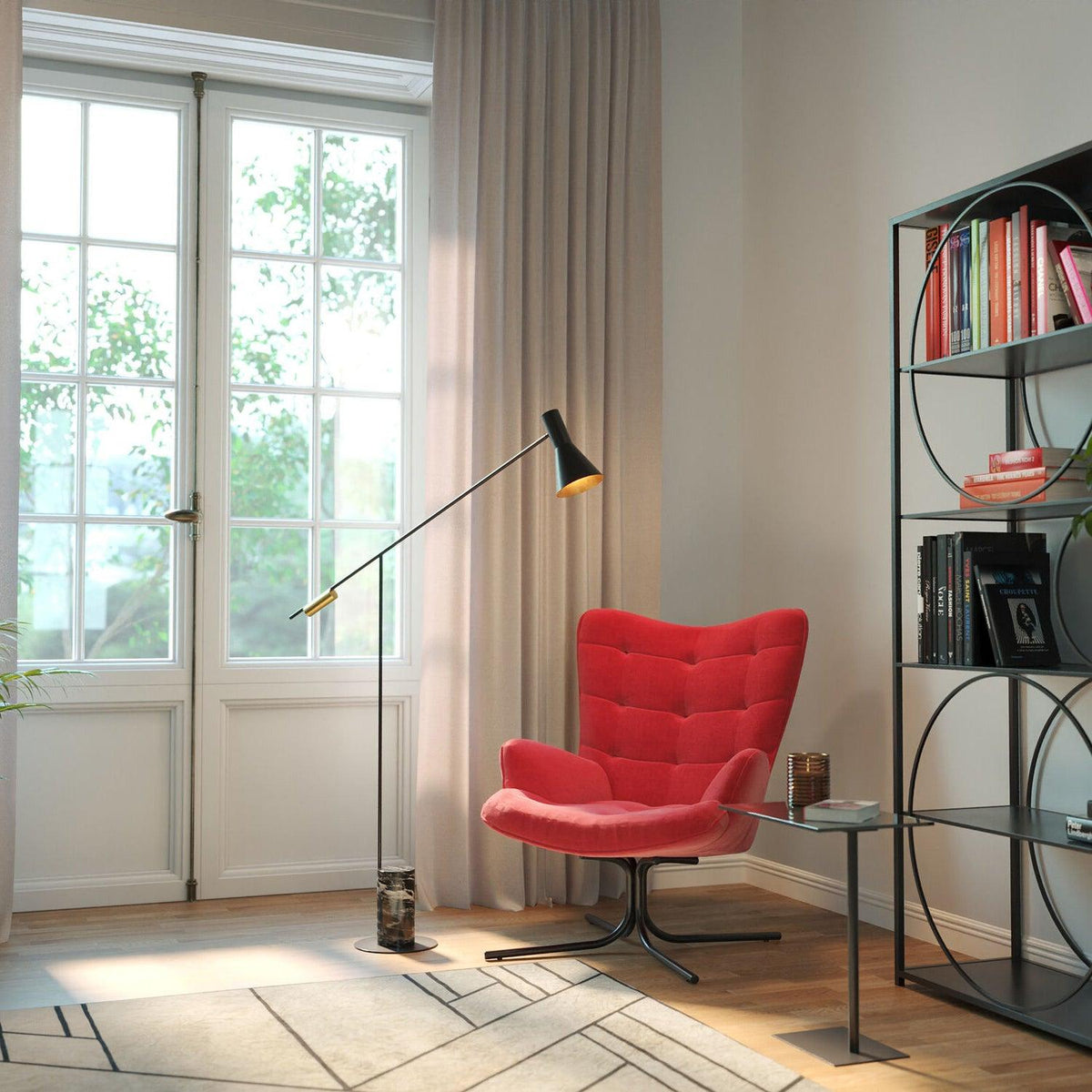 Vosolil vloerlamp in industriële stijl