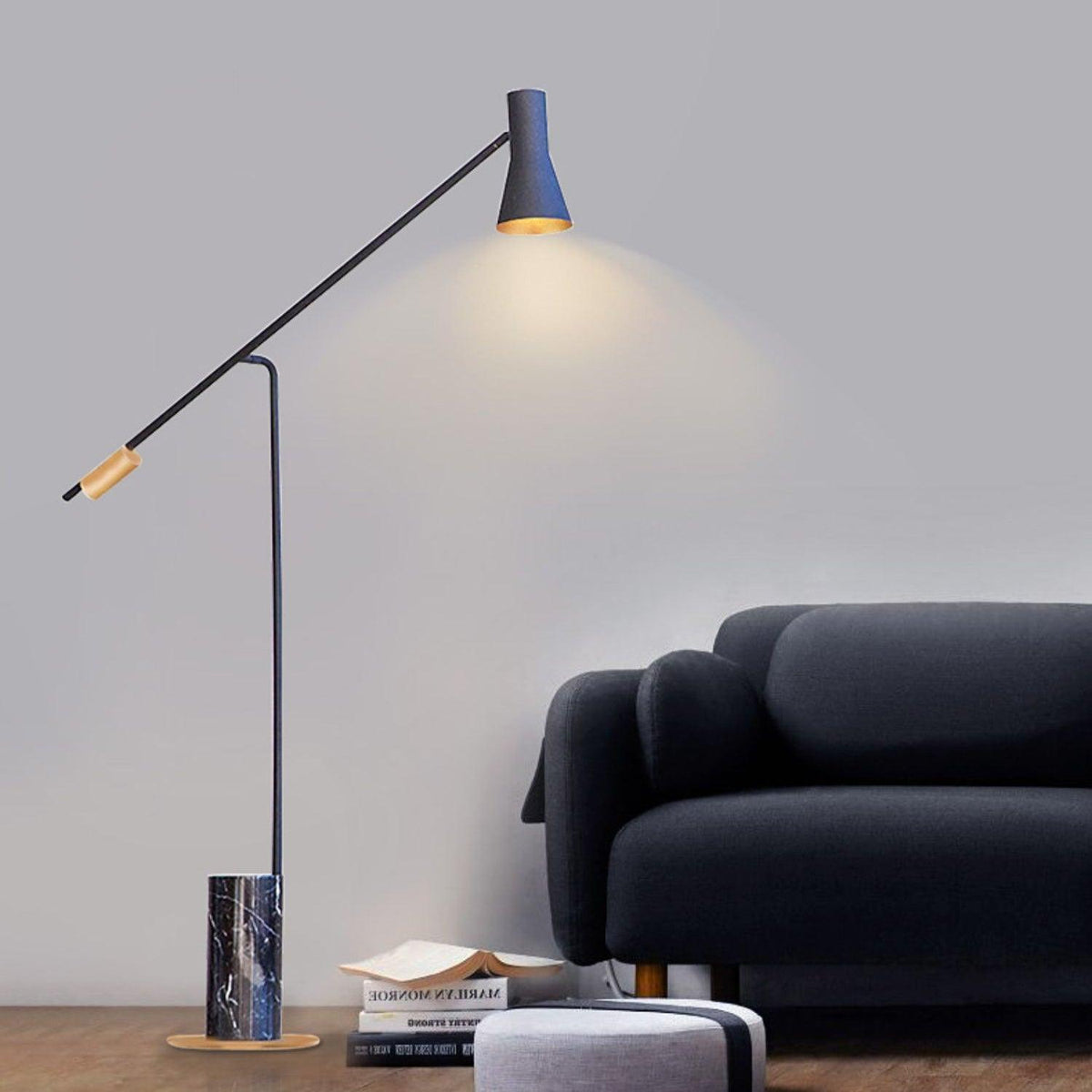 Vosolil vloerlamp in industriële stijl