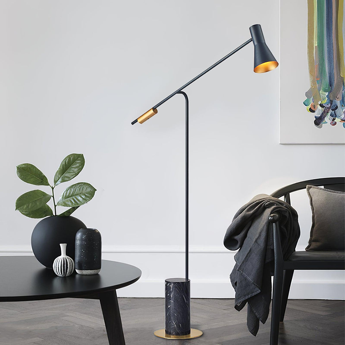 Vosolil vloerlamp in industriële stijl