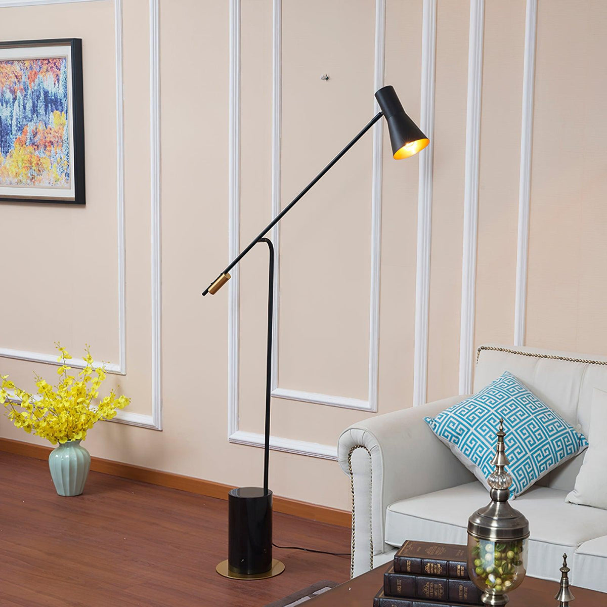 Vosolil vloerlamp in industriële stijl