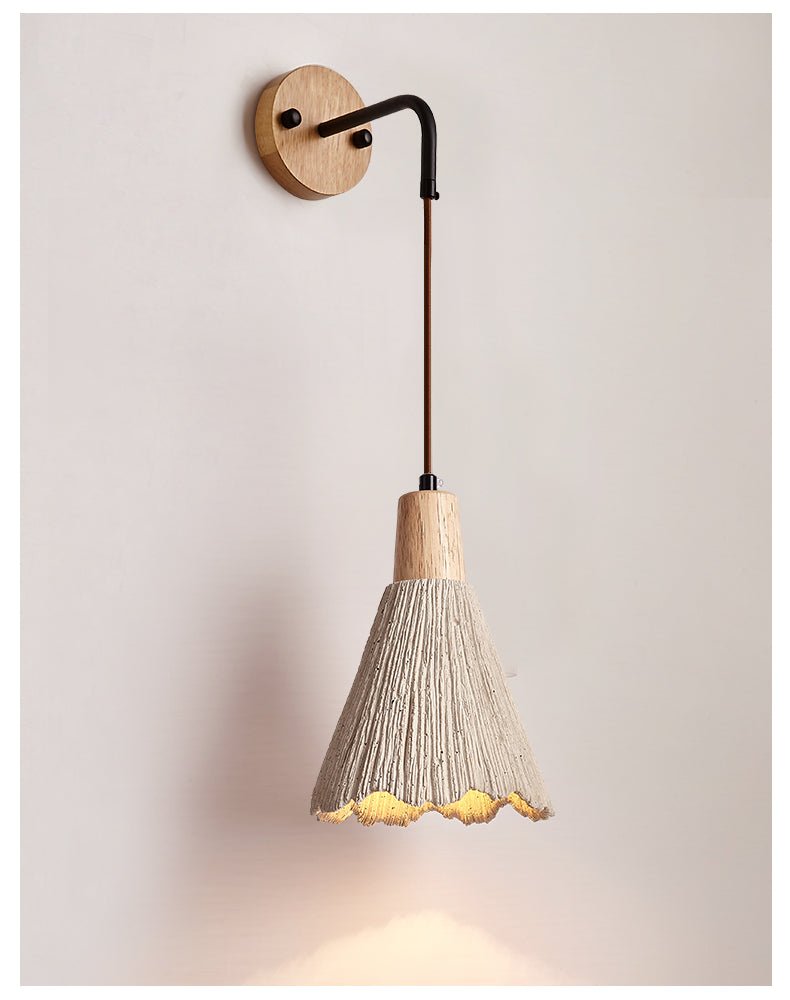 Microcement wandlamp