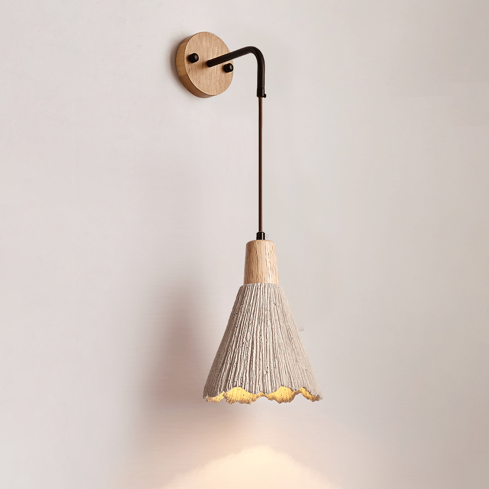 Microcement wandlamp