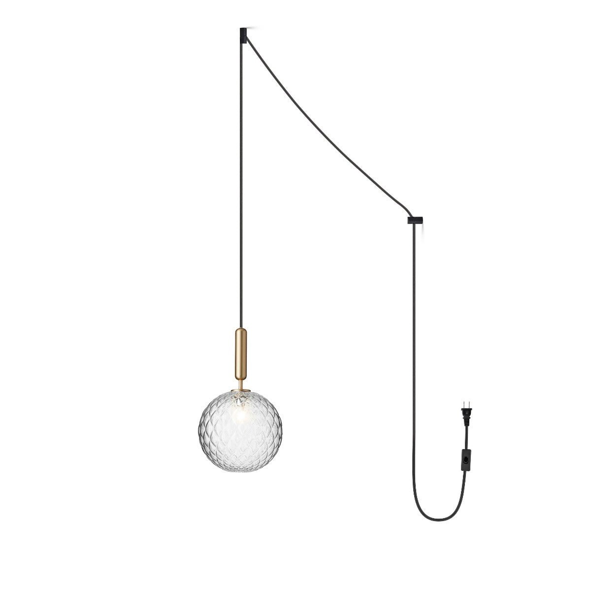 Azorila Moderne Minimalistische hanglamp van messing met glas