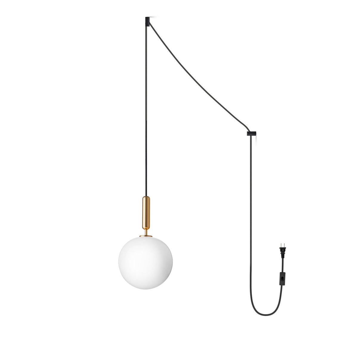Azorila Moderne Minimalistische hanglamp van messing met glas