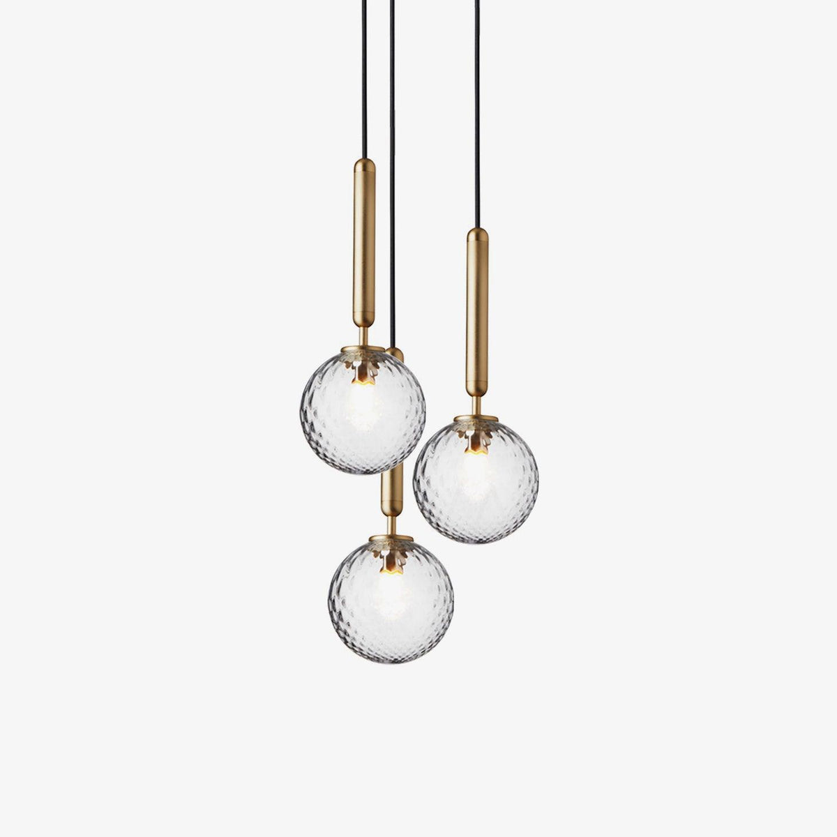 Azorila Moderne Minimalistische hanglamp van messing met glas