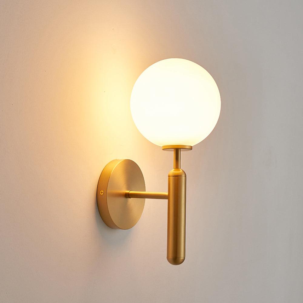 Ilirila Moderne minimalistische wandlamp van messing met glas