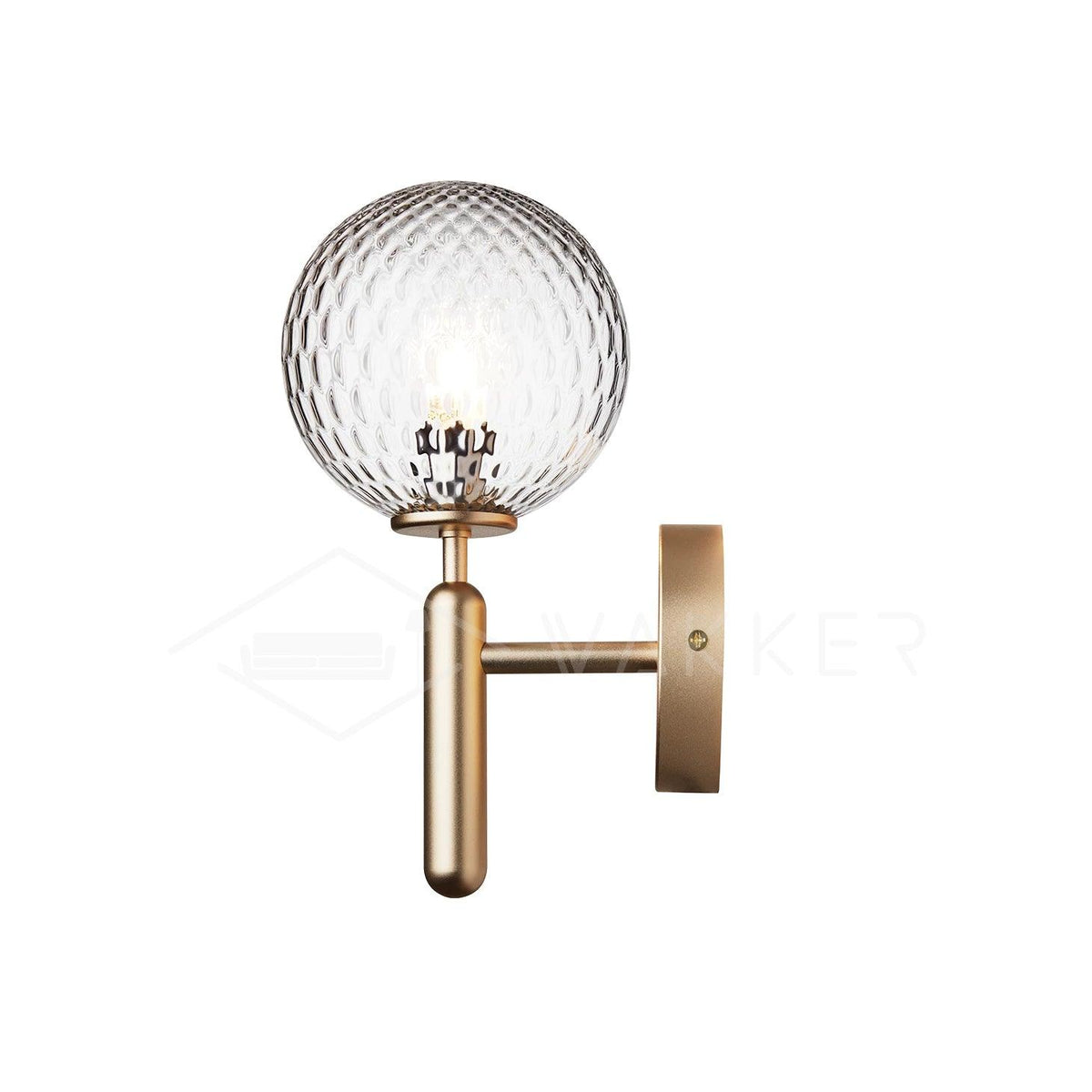 Ilirila Moderne minimalistische wandlamp van messing met glas