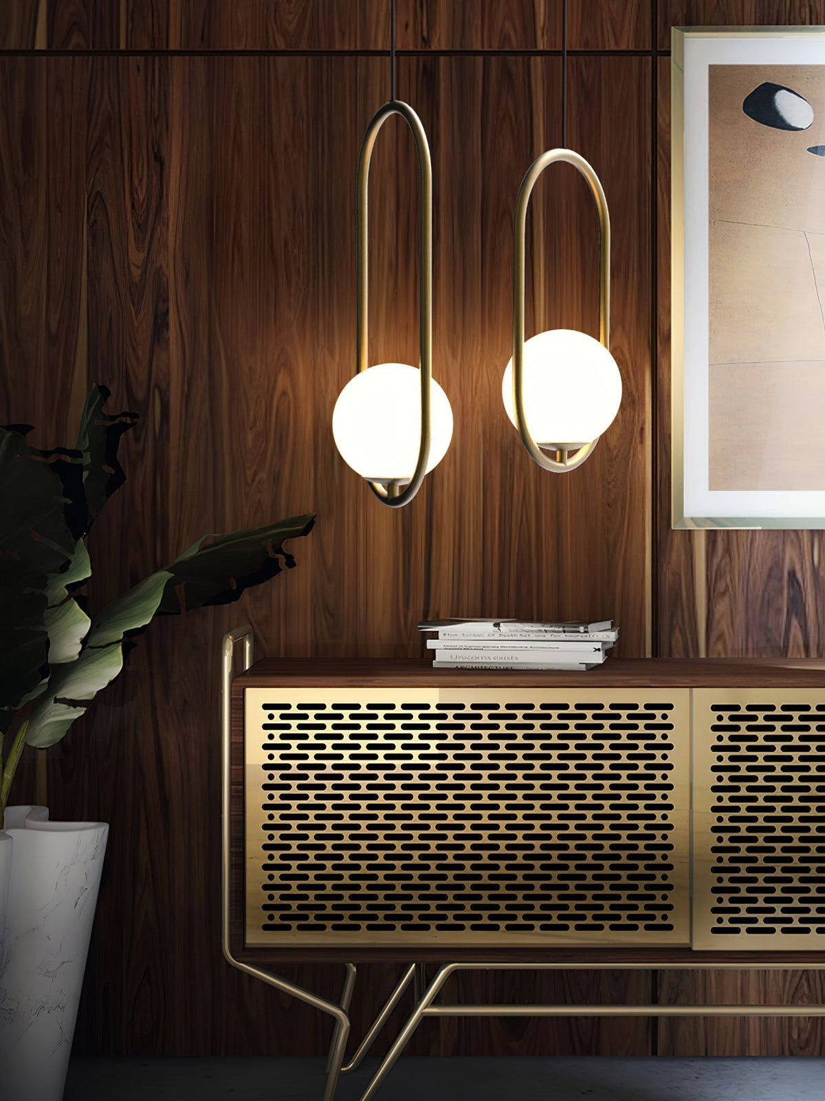 Sorveth Moderne hanglamp van messing