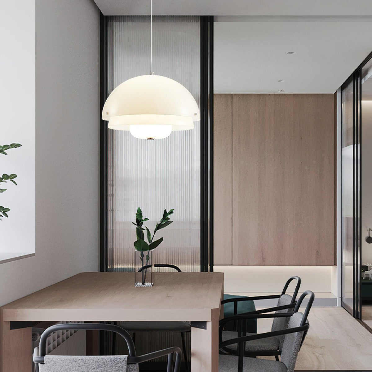 Velisena Unieke witte glazen hanglamp