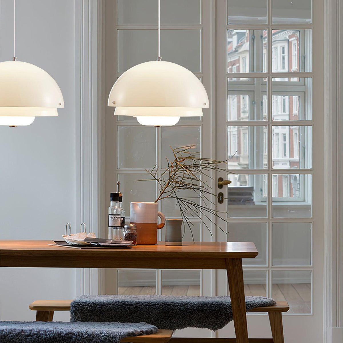 Velisena Unieke witte glazen hanglamp