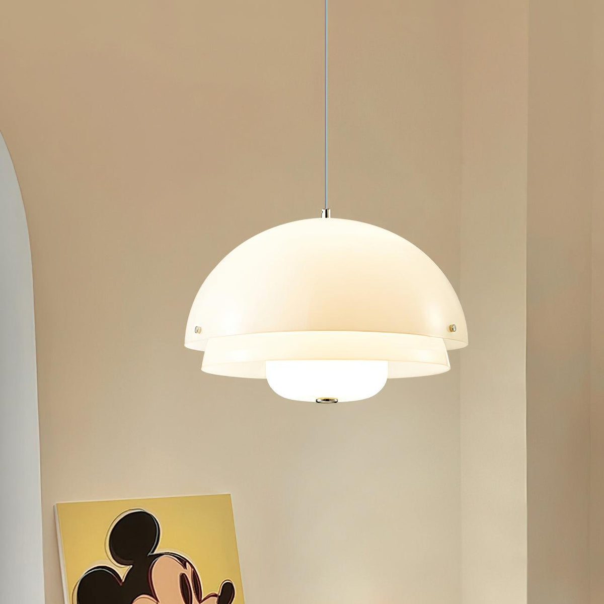Velisena Unieke witte glazen hanglamp