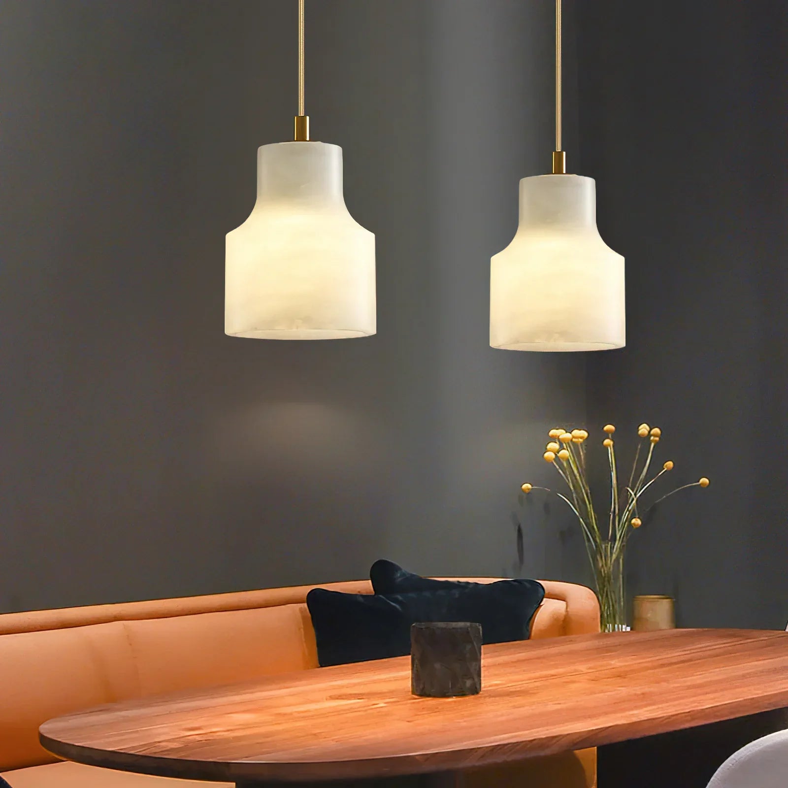 Ozawa Modern Ronde Metaal Hars Hanglampen Slaapkamer Eetkamer
