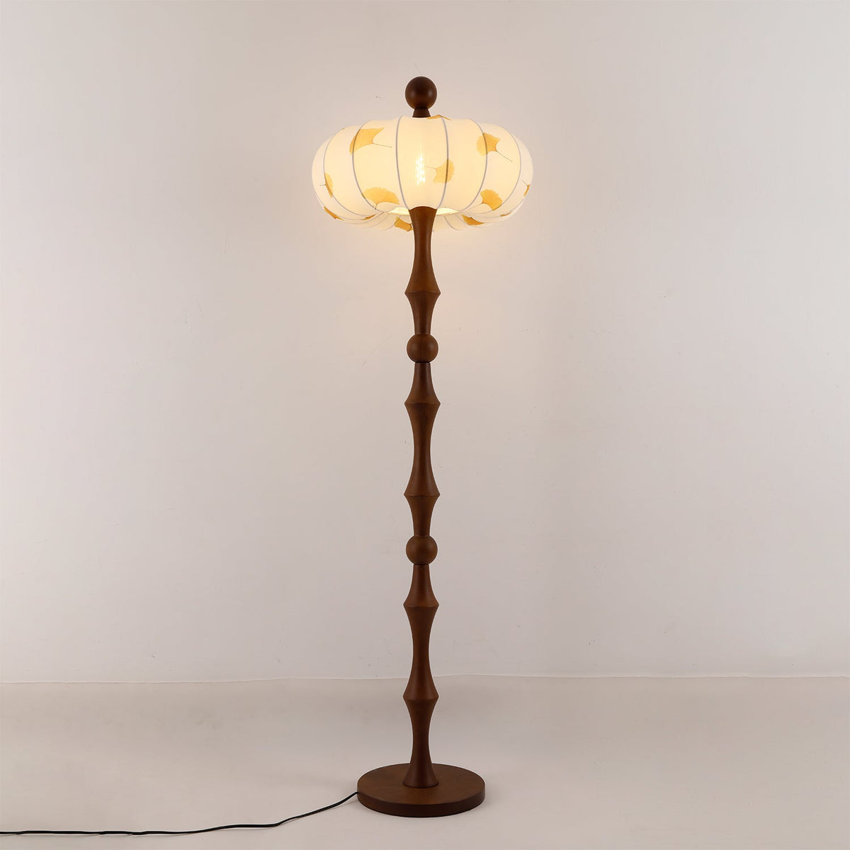 Breen Houten Stoffen Klassieke vloerlamp