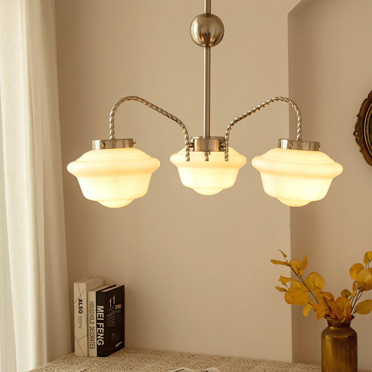 Curinel Vintage Chroom glas Kroonluchter