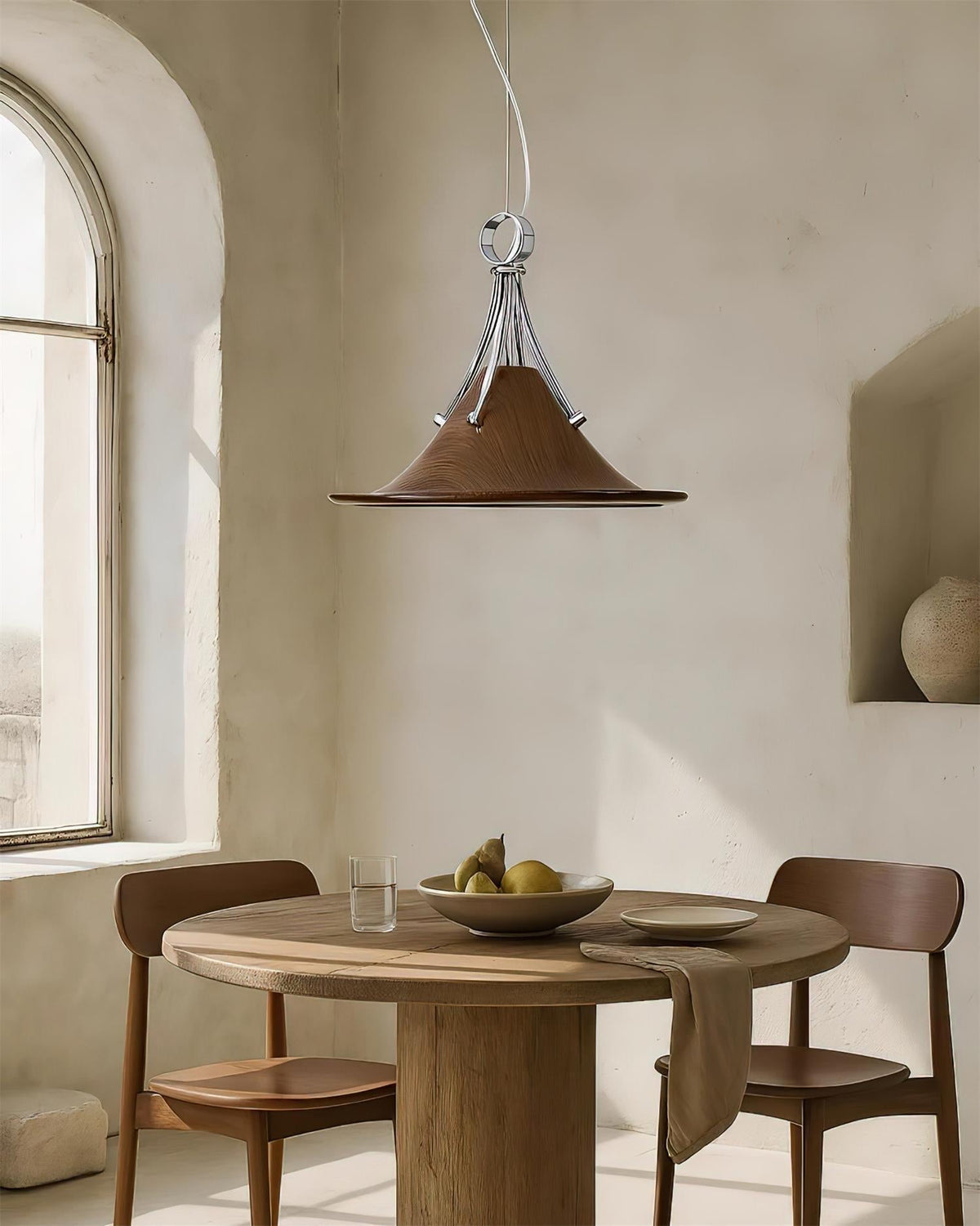 Rowen hanglamp in walnootkleur