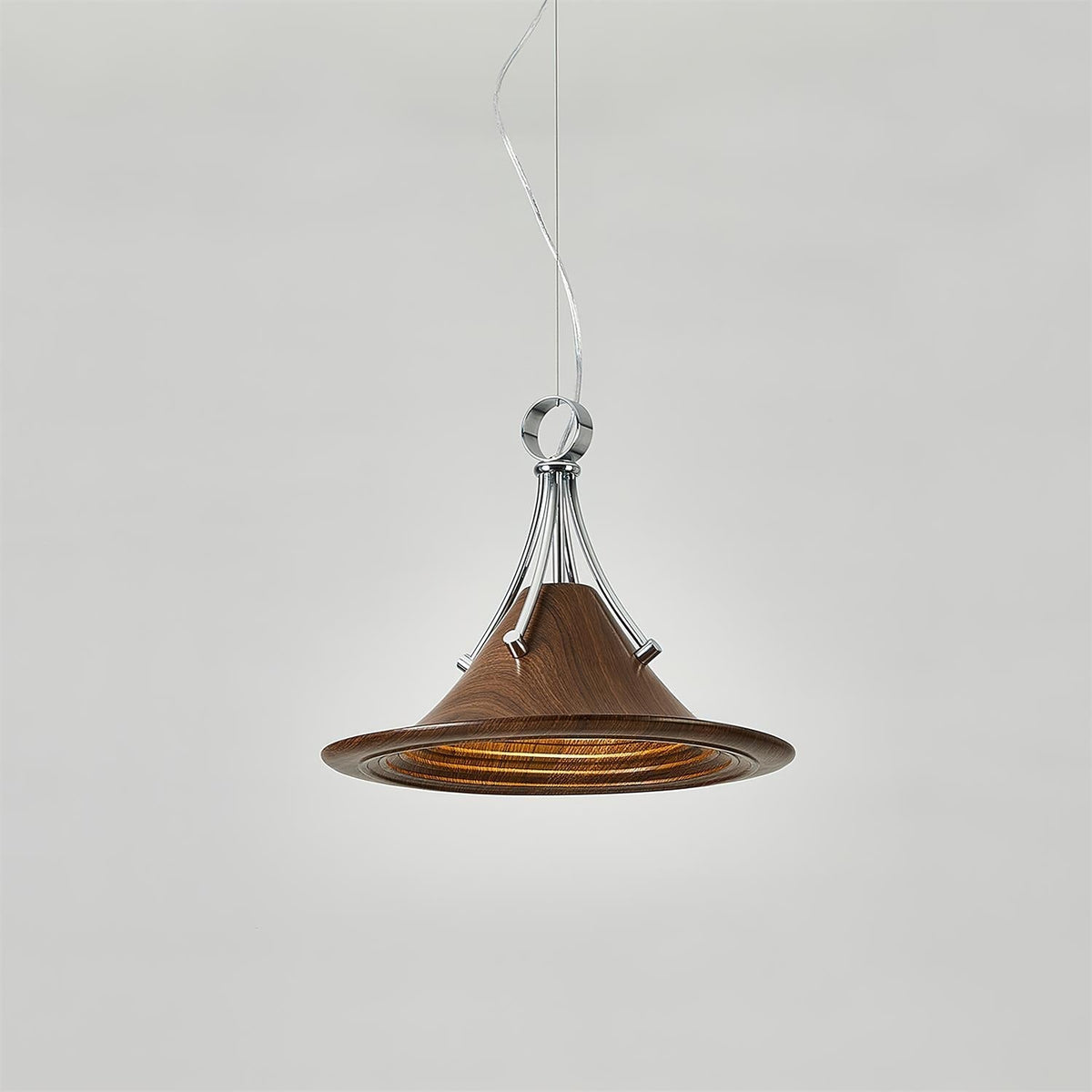 Rowen hanglamp in walnootkleur