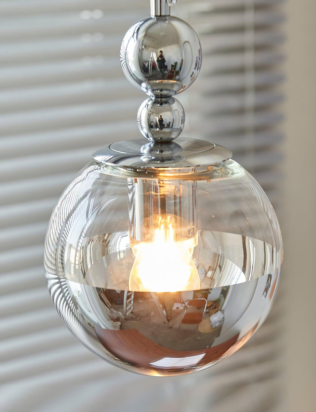 Zanorir Moderne minimalistische hanglamp met glazen spiegelbal