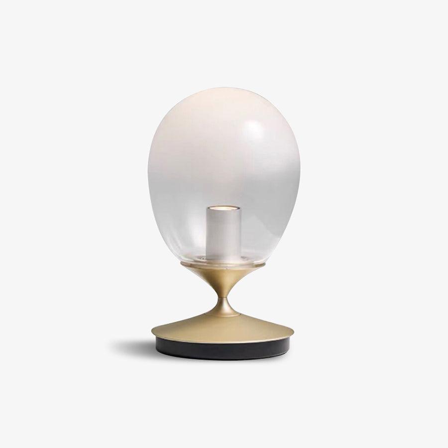 Unex tafellamp van goudkleurig glas