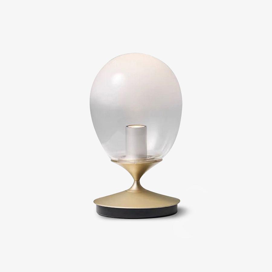 Unex tafellamp van goudkleurig glas
