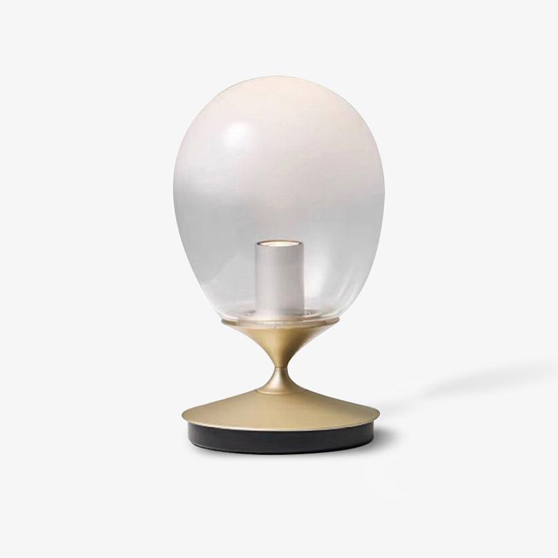 Unex tafellamp van goudkleurig glas