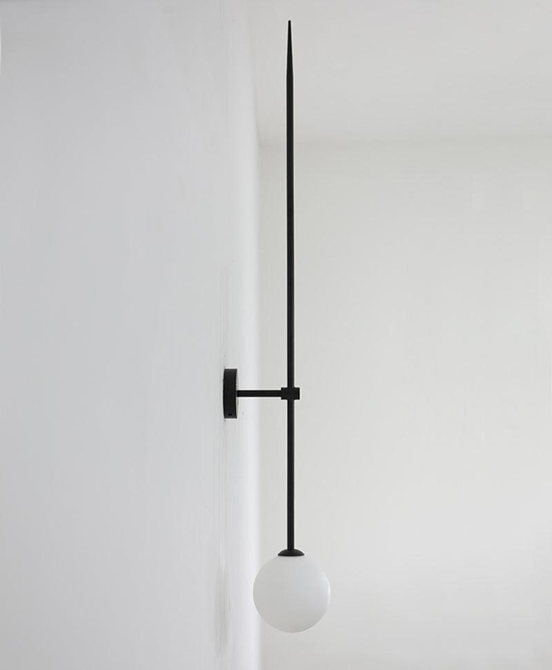 Veluelle Moderne minimalistische wandlamp met mobiele glaskogel