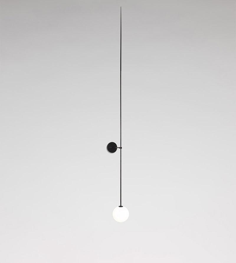Veluelle Moderne minimalistische wandlamp met mobiele glaskogel