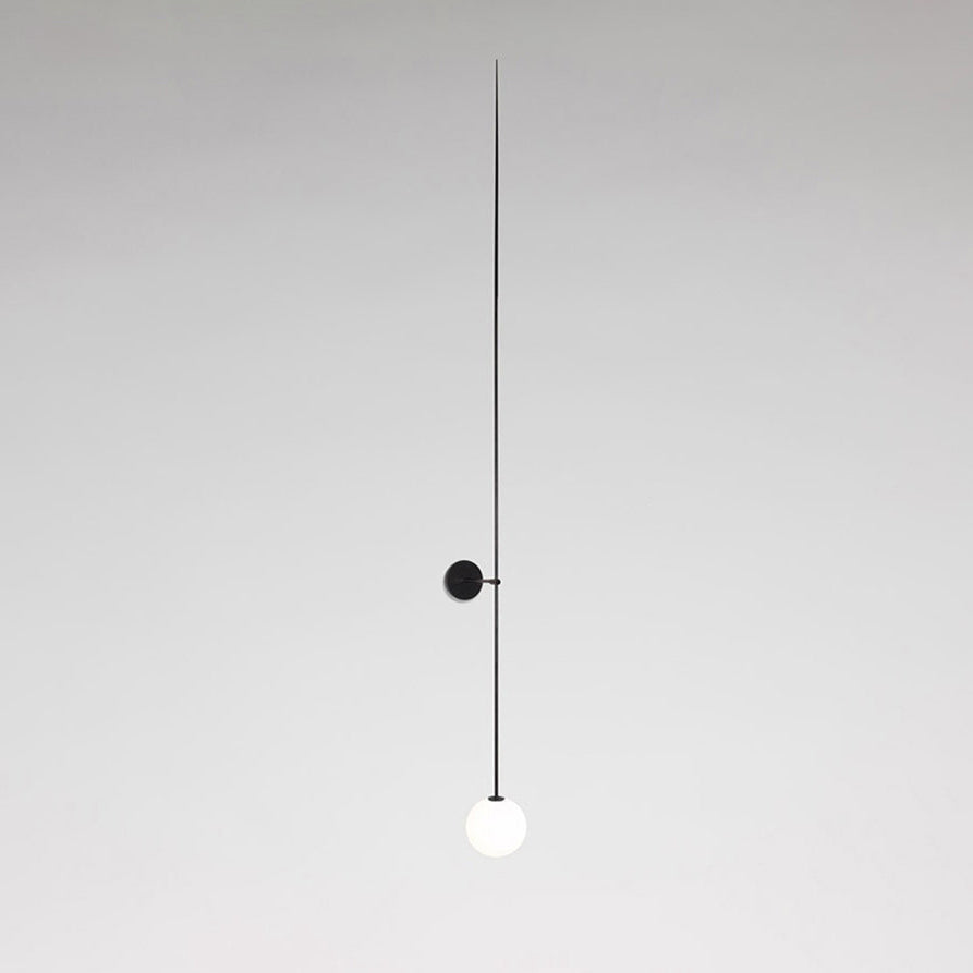 Veluelle Moderne minimalistische wandlamp met mobiele glaskogel