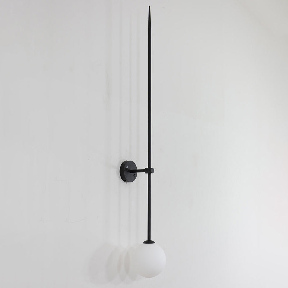 Veluelle Moderne minimalistische wandlamp met mobiele glaskogel