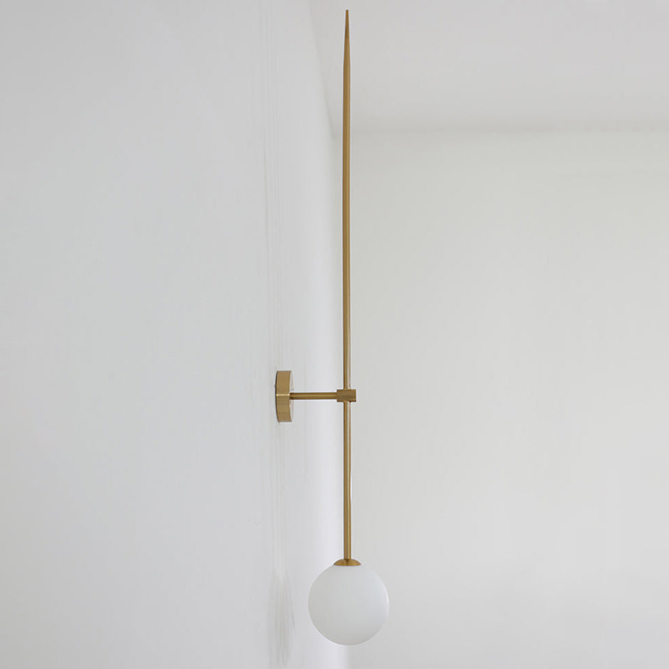 Veluelle Moderne minimalistische wandlamp met mobiele glaskogel