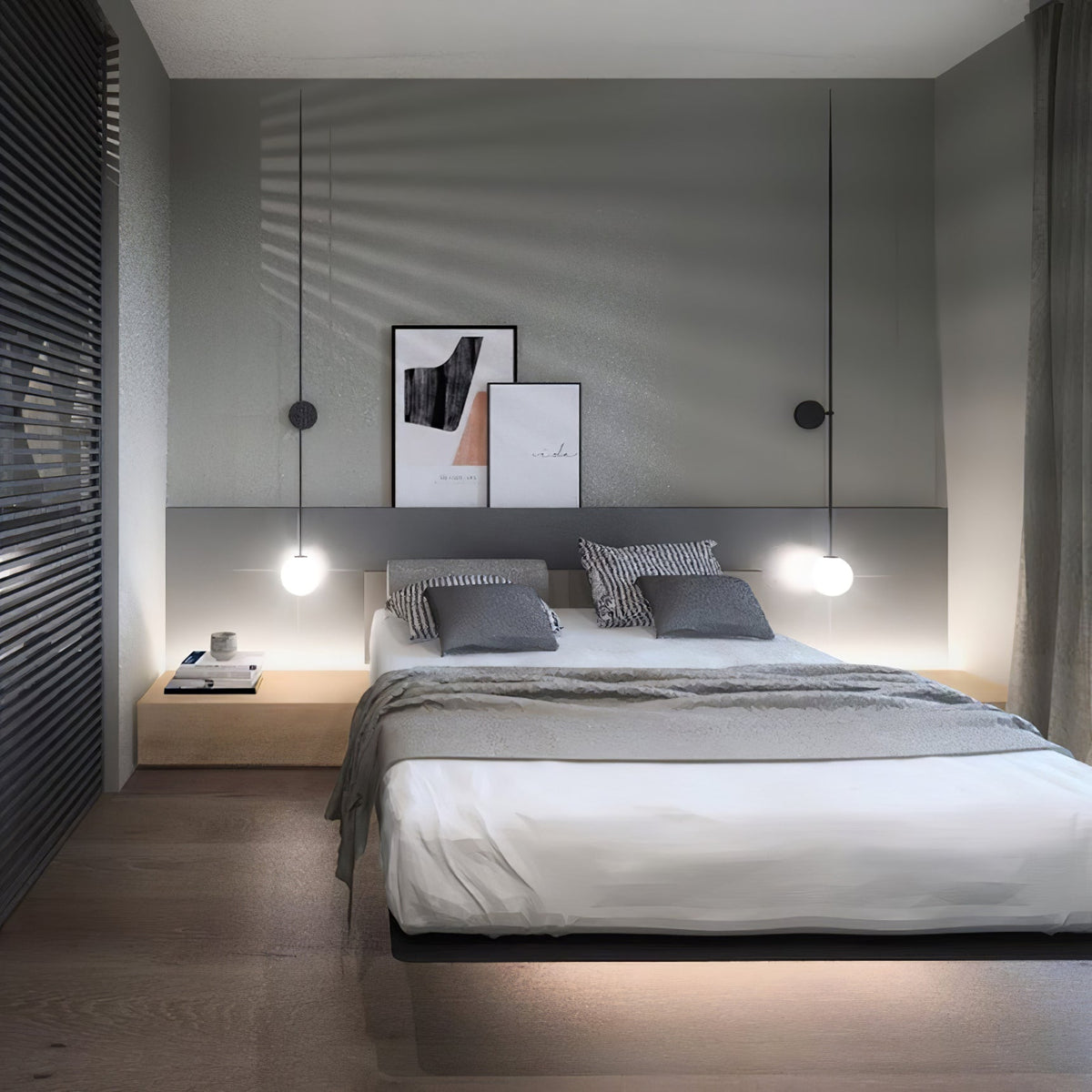 Veluelle Moderne minimalistische wandlamp met mobiele glaskogel